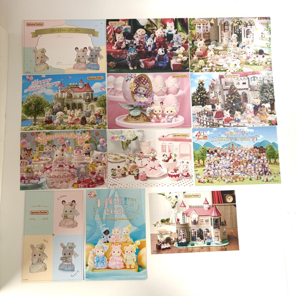 Postcard Set Sylvanian Families Calico Critters