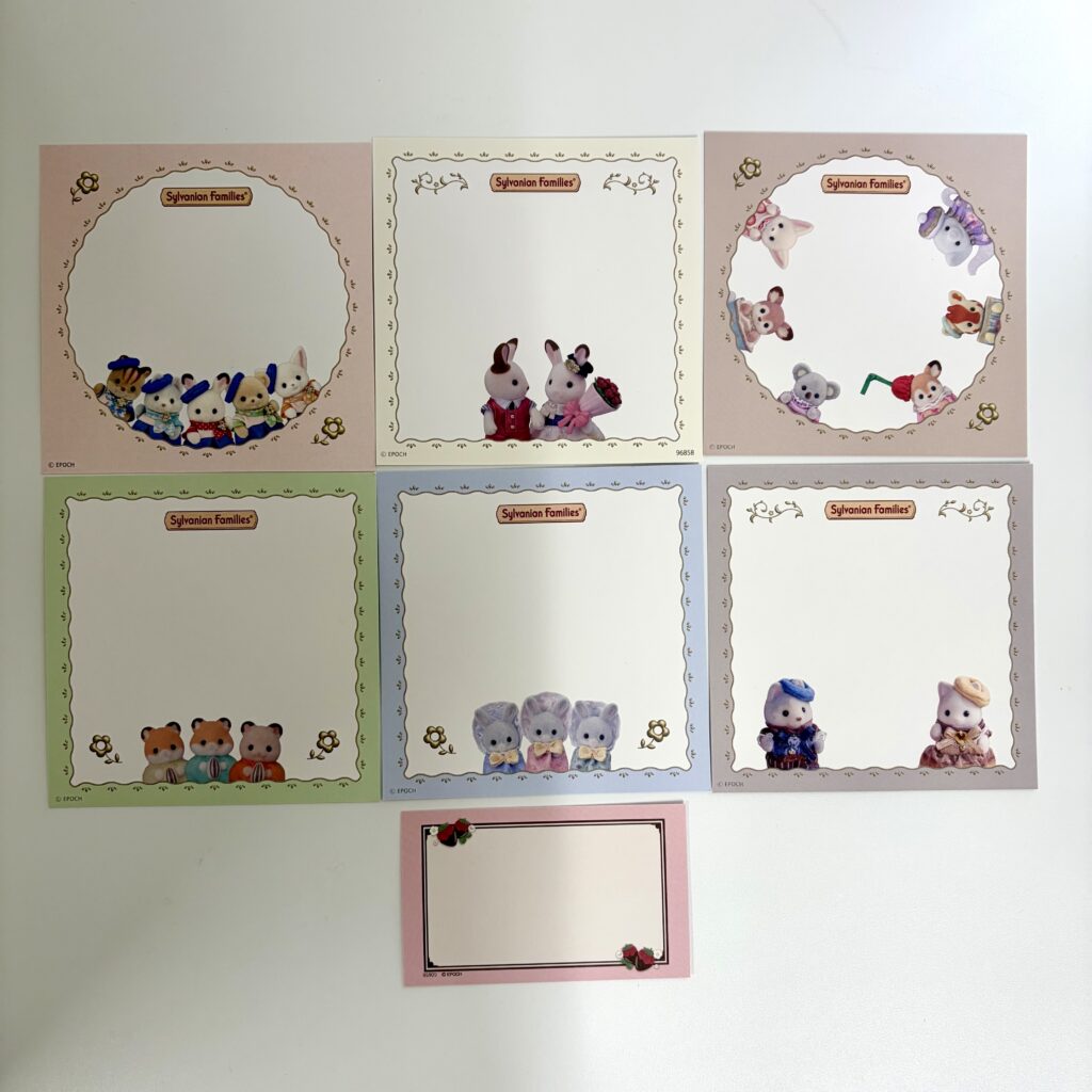 Message Card Set Sylvanian Families Calico Critters