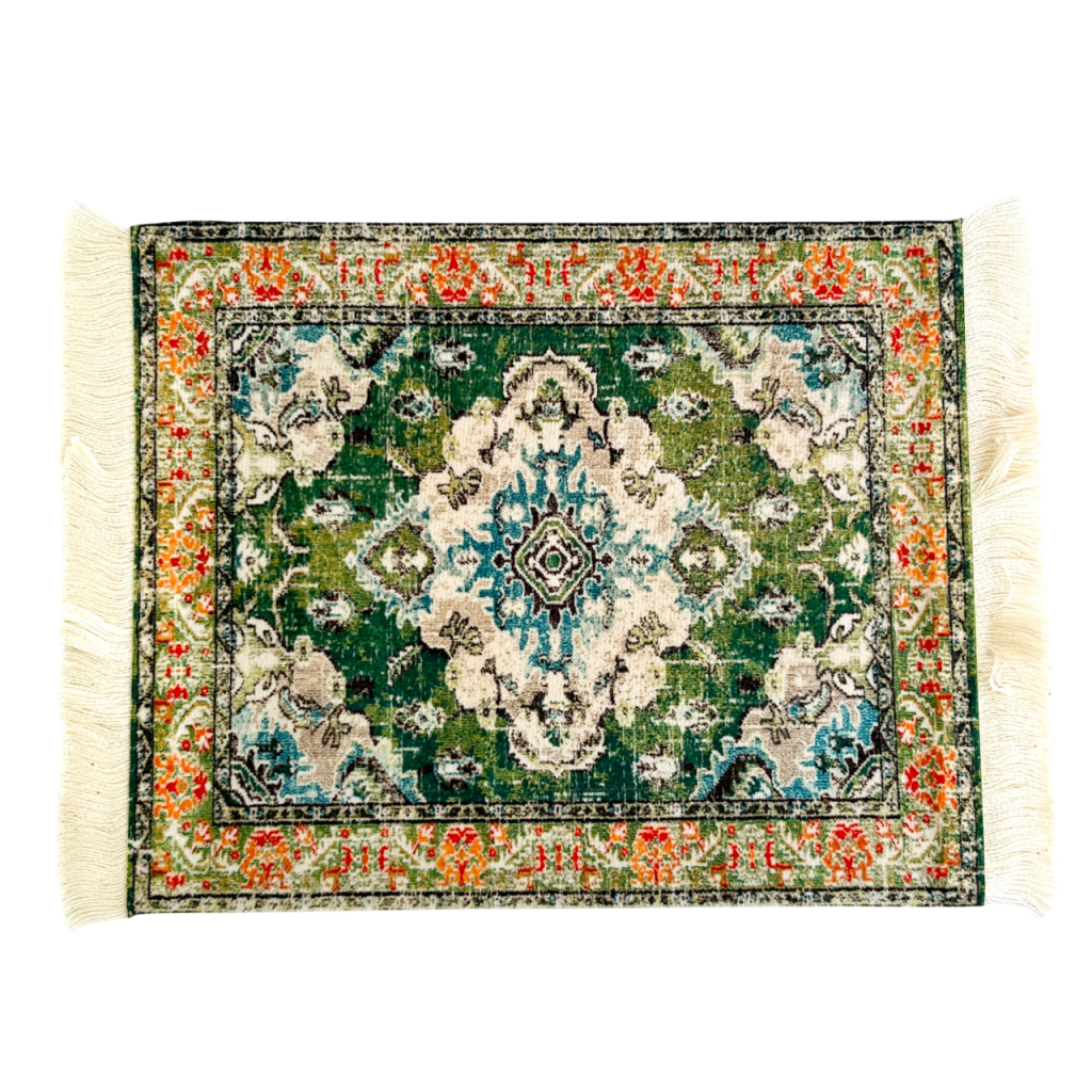 Tapis de style persan vert