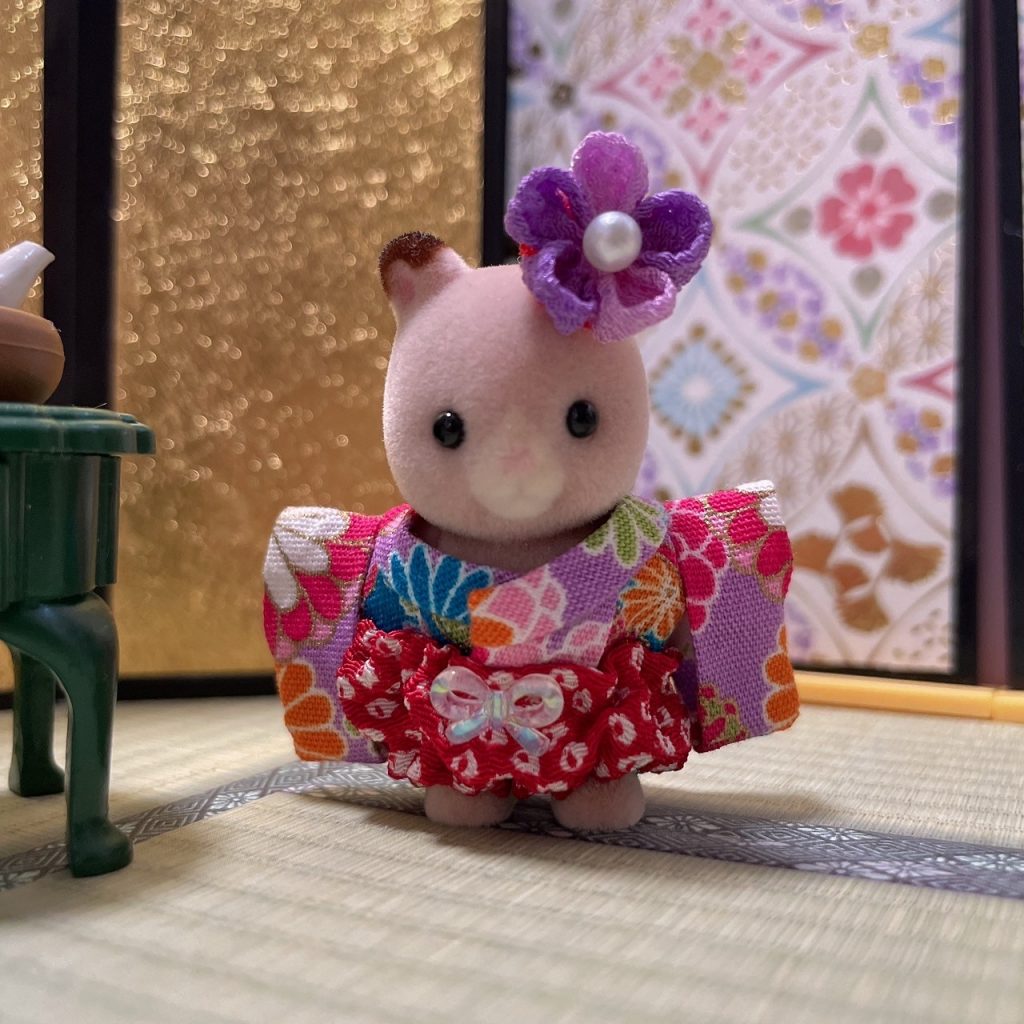 Baby Hakama 3-Piece Set B Handmade