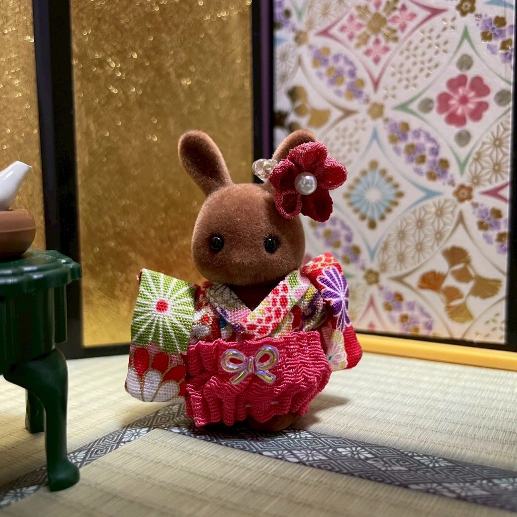 Baby Hakama 3-Piece Set C Handmade