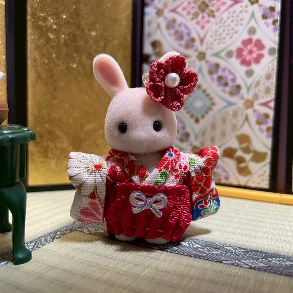 Baby Hakama 3-Piece Set D Handmade