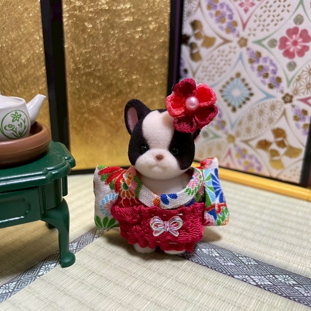 Ensemble 3 pièces Baby Hakama E fait main