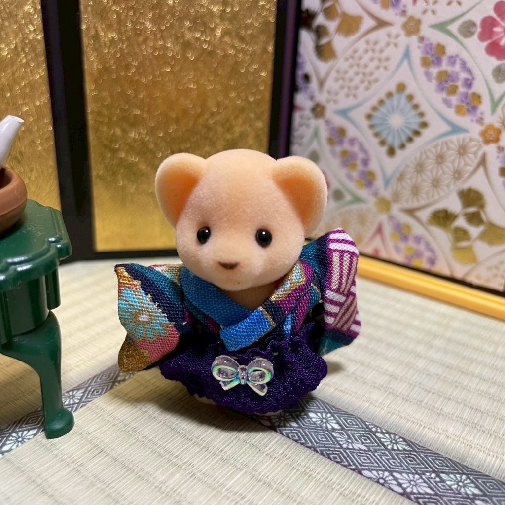 Baby Hakama 3-Piece Set F Handmade