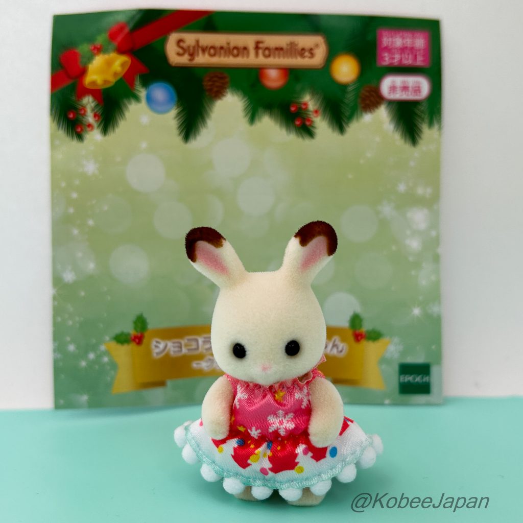 Chocolate Rabbit Baby Christmas Dress عائلات سيلفانيان كاليكو كريترز