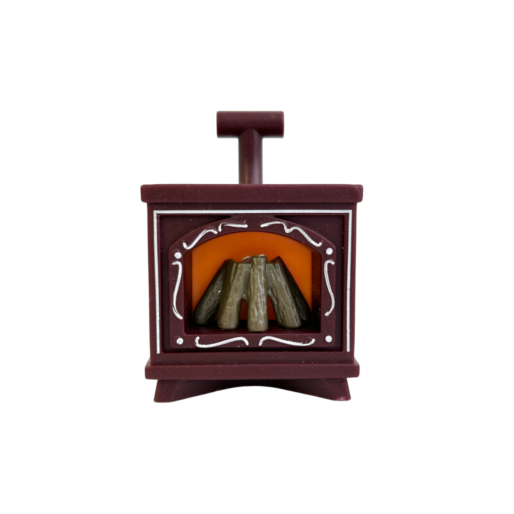 Light-Up Fireplace Brown