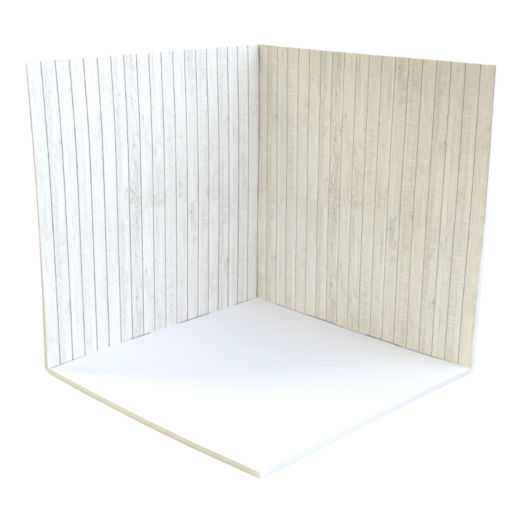 Dollhouse Base and Wallpaper Sheet Set White Seria