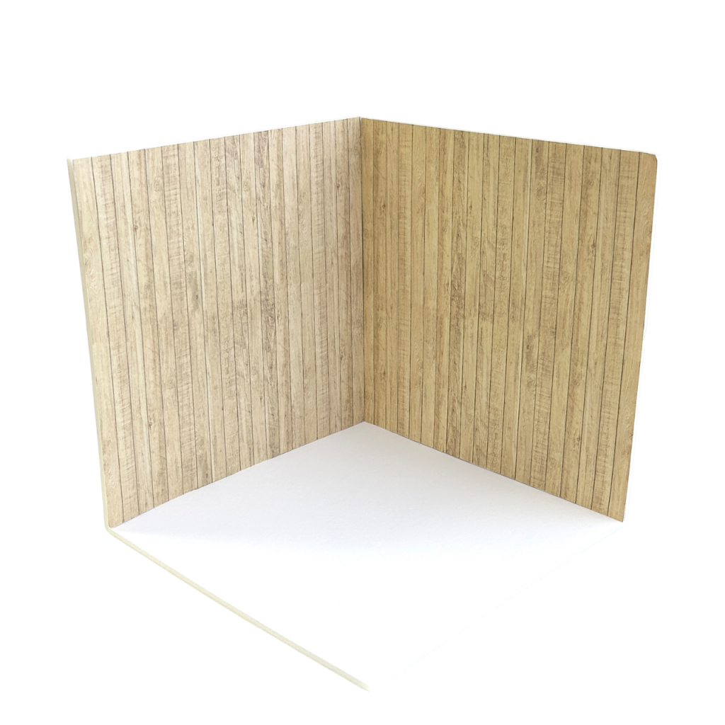 Dollhouse Base et Ensemble de Feuilles de Papier Peint Marron Clair Seria