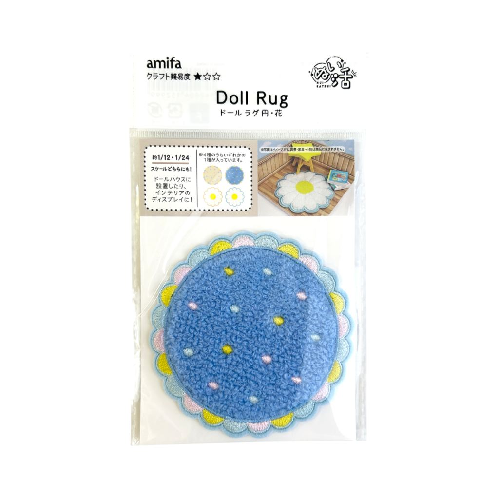 Miniature Round Rug Flower Seria