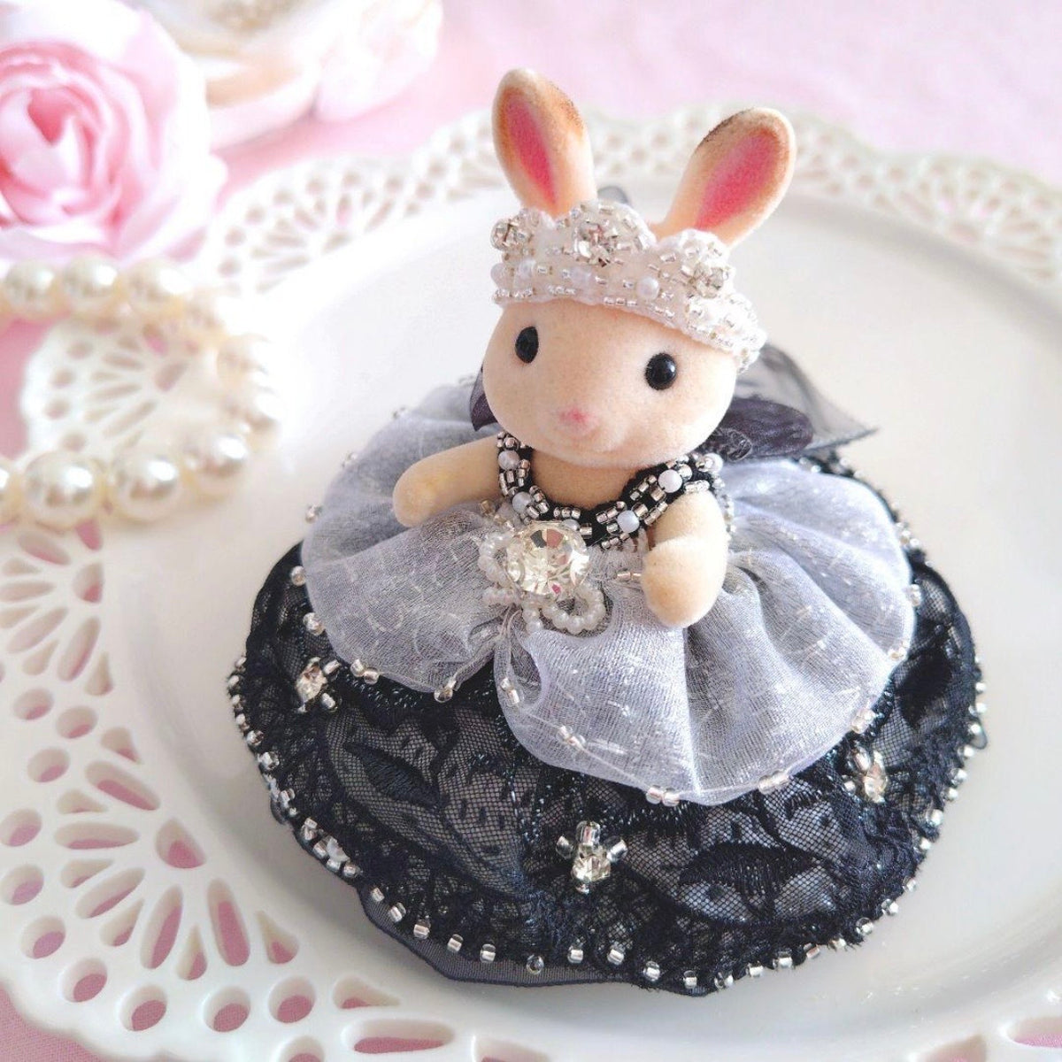 Black Lace Tiered Dress A Handmade
