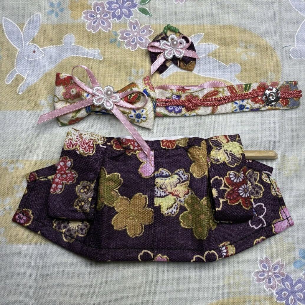 Purple Floral Kimono Set for Mother Handmade