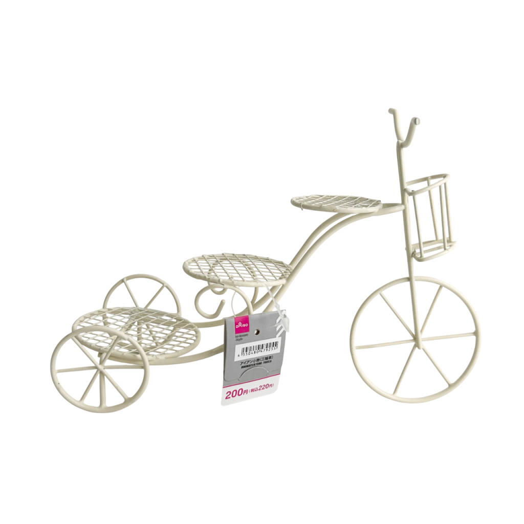 Iron Tricycle Blanc DAISO