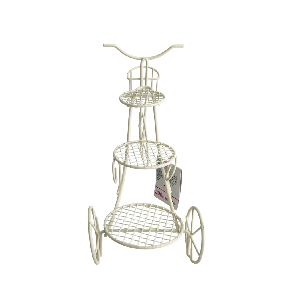 Iron Tricycle Blanc DAISO