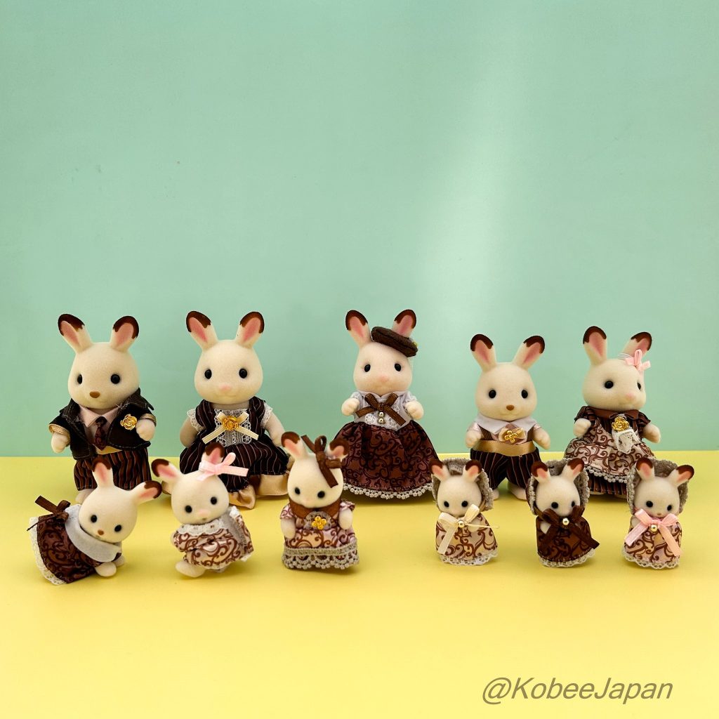 40th Anniversary Chocolate Rabbit Family Set 2025 C-74 Sylvanian Families Calico Critters