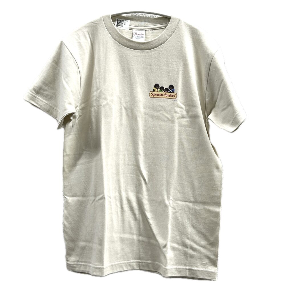 Mole Family Print T-Shirt Light Beige XS Amazon Original Sylvanian Families Calico Critters