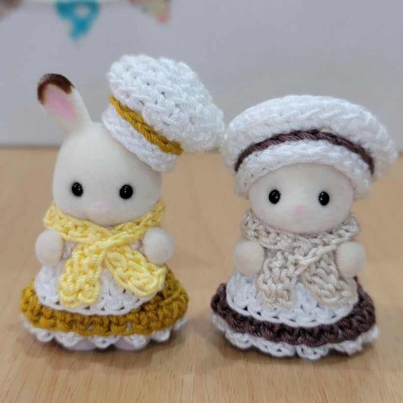 ENSEMBLE DE ROBES DE PÂTISSIER FAIT MAIN POUR BÉBÉS Sylvanian Families Japon