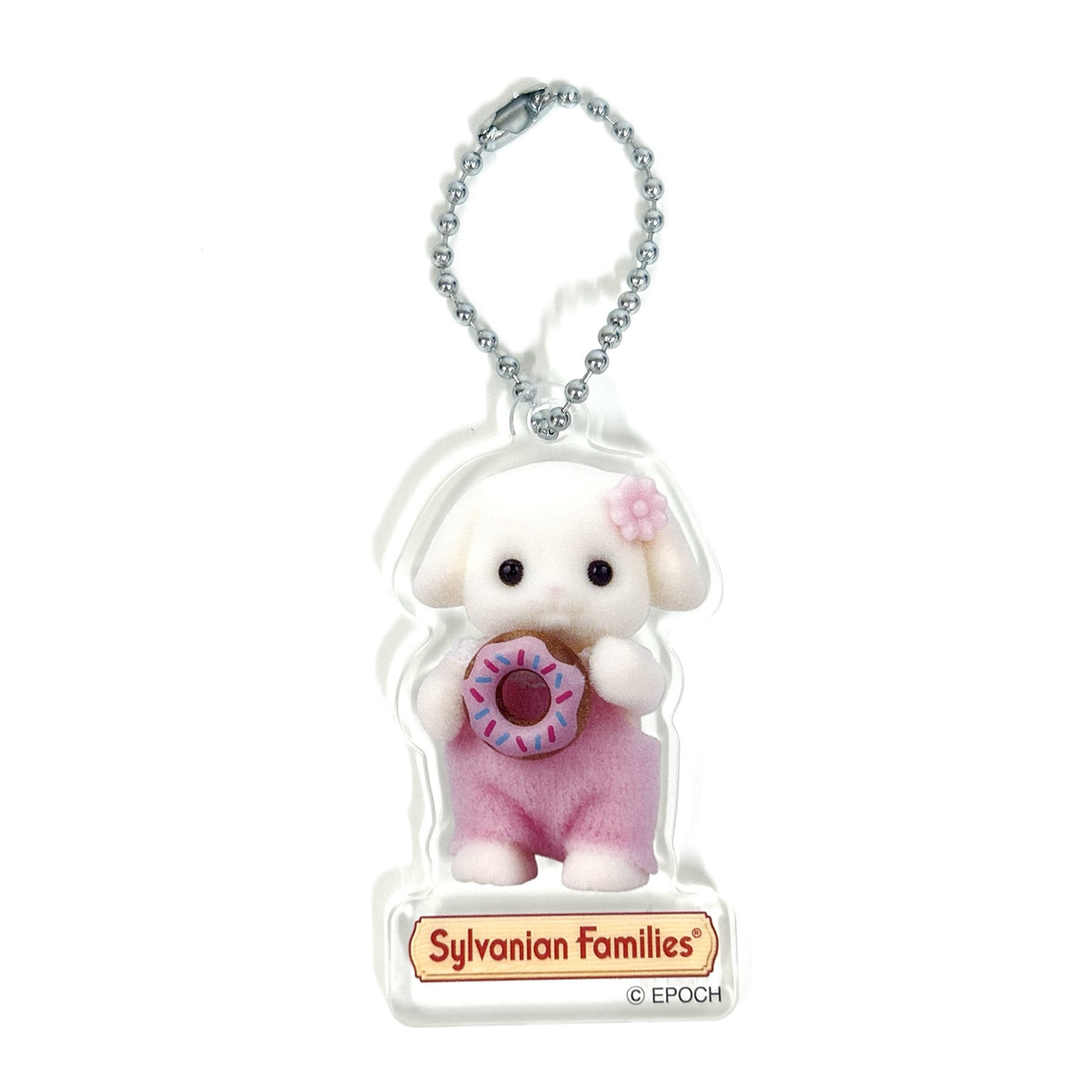 Key Chain Baby Acrylic Donut Flora Lop Rabbit 2026 Sylvanian Families Calico Critters