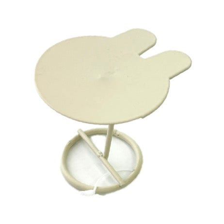 Iron Miniature Table Rabbit Shape White Natural Kitchen