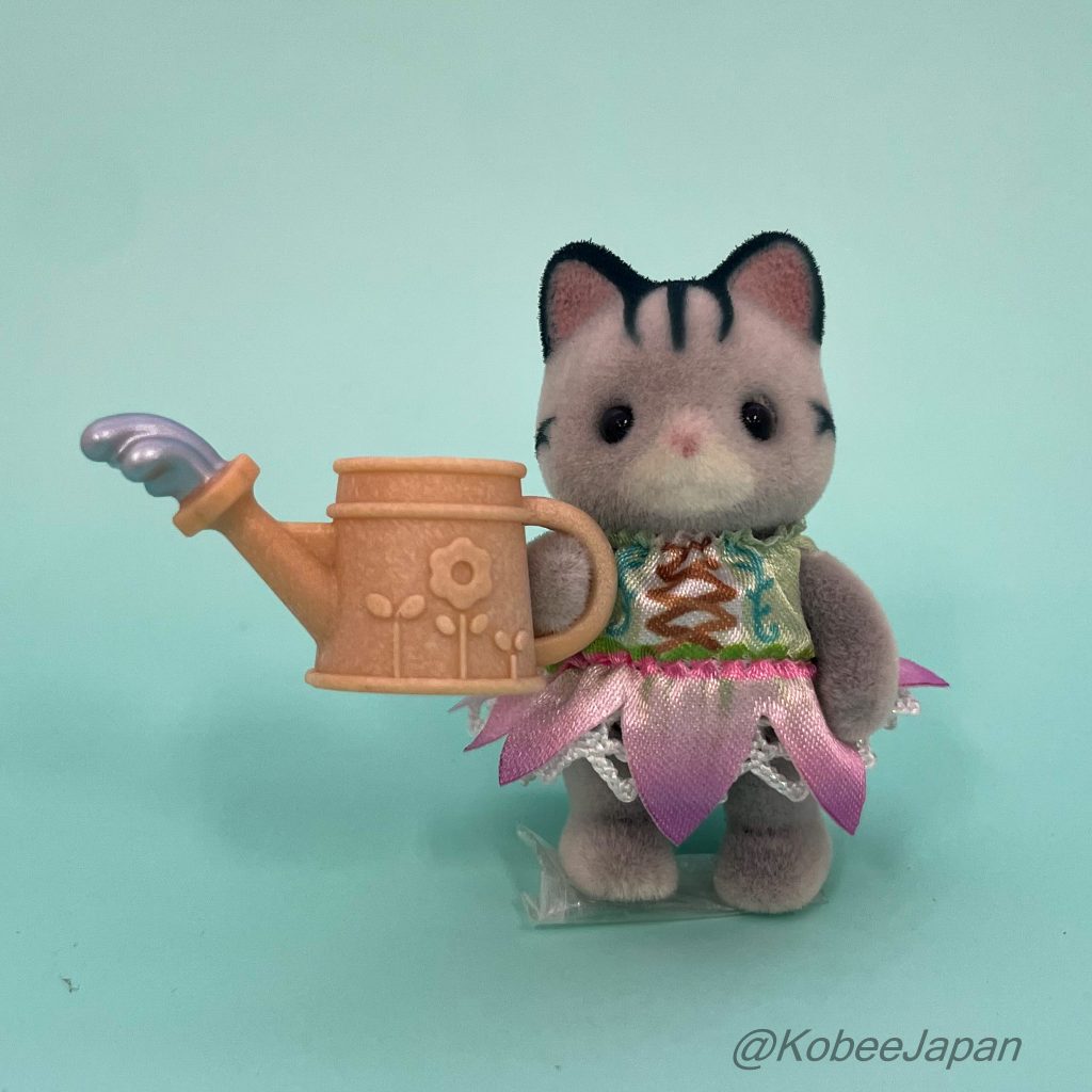 Flower Garden Friends Series Grayish Cat Watering Can 2024 Sylvanian Families Calico Critters