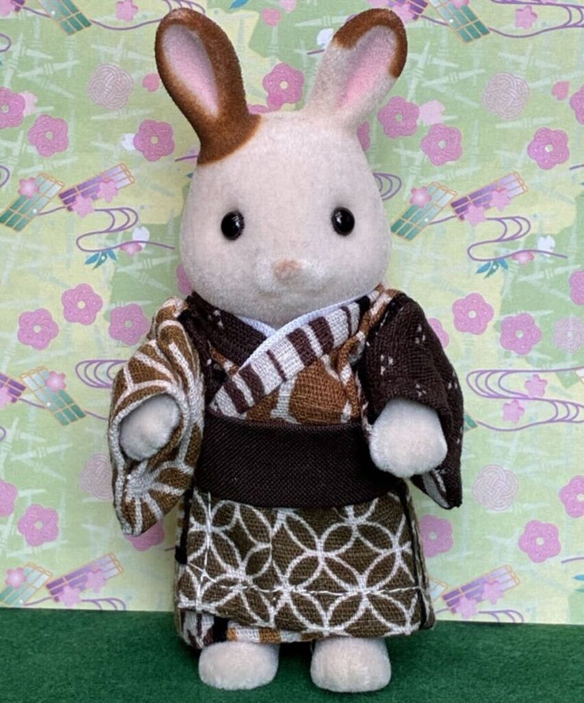 Kimono marron fait main pour grand frère