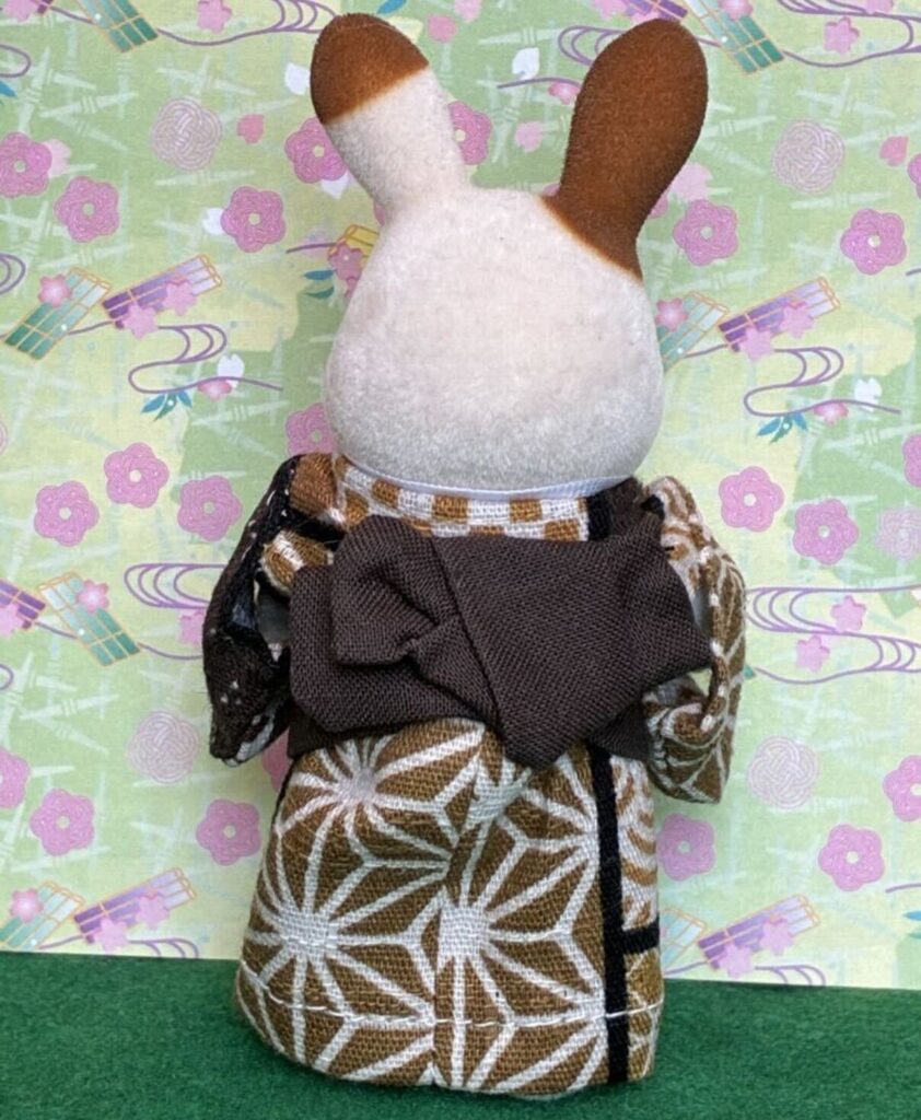 Kimono marron fait main pour grand frère