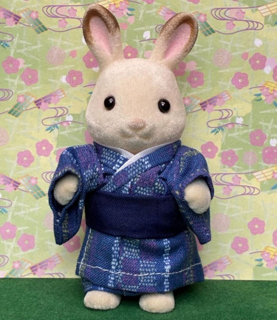 Kimono bleu fait main pour grand frère