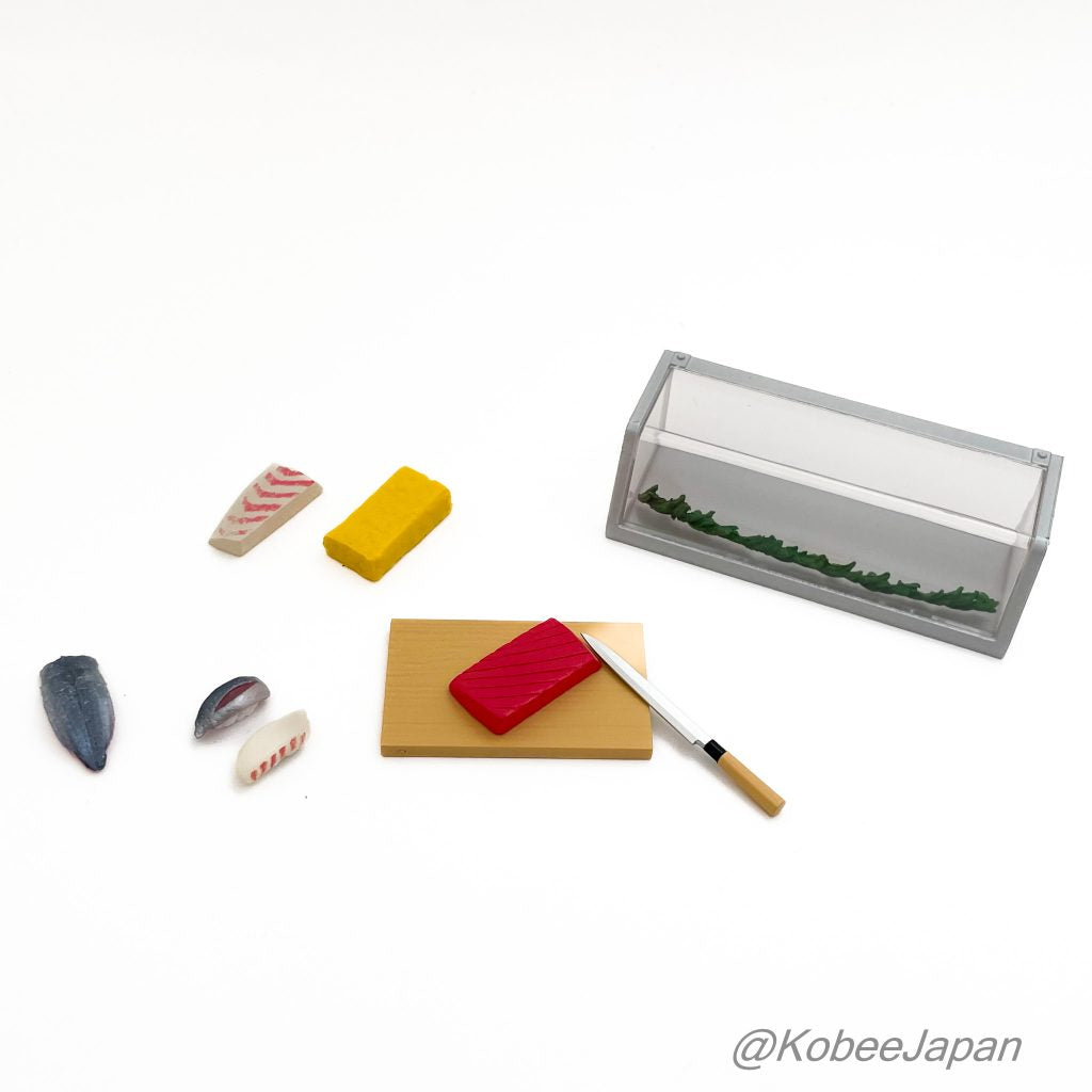 Planche à découper et couteau pour restaurant de sushi 3 Re-ment