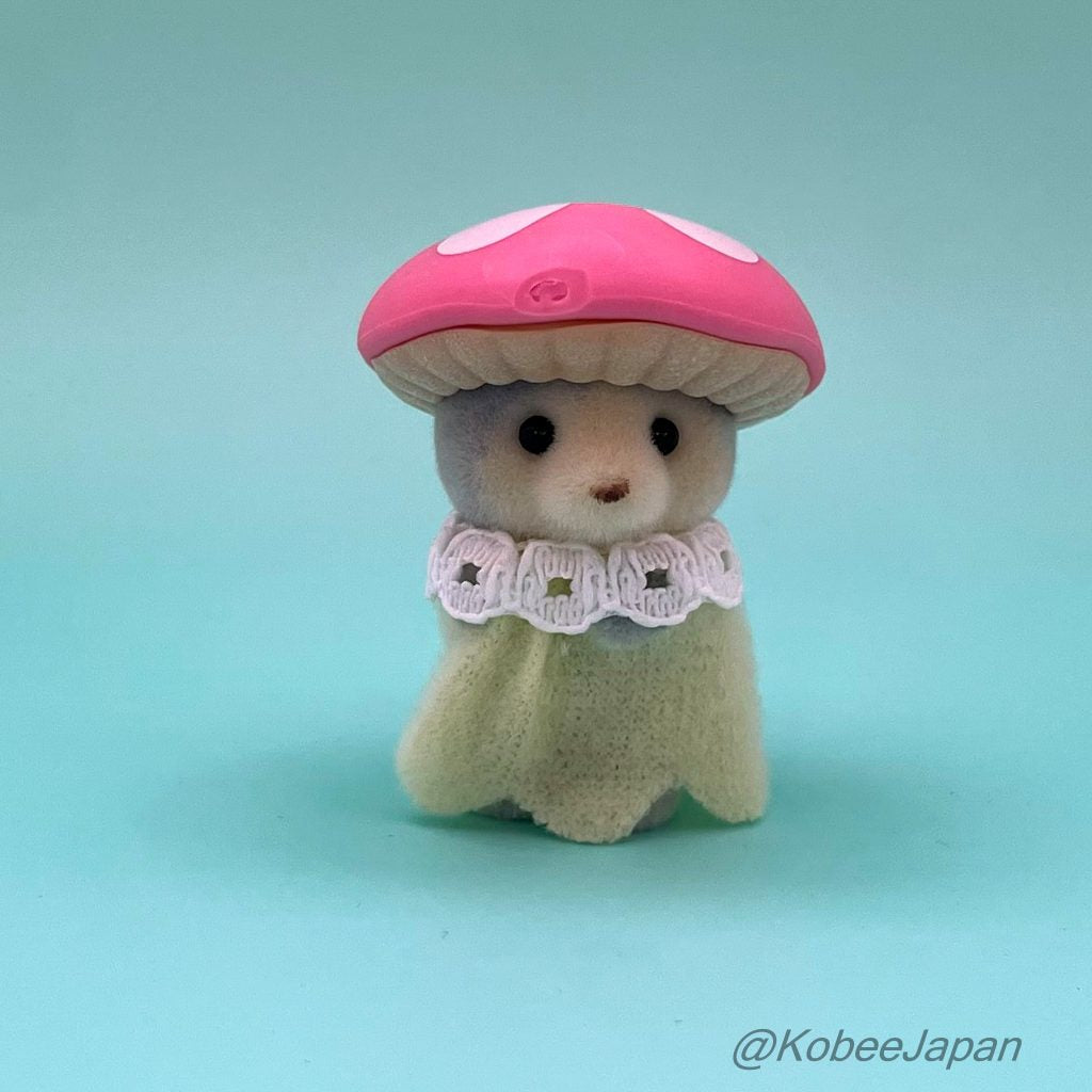 Flower Garden Friends Series Small Husky Mushroom Hat 2024 Sylvanian Families Calico Critters