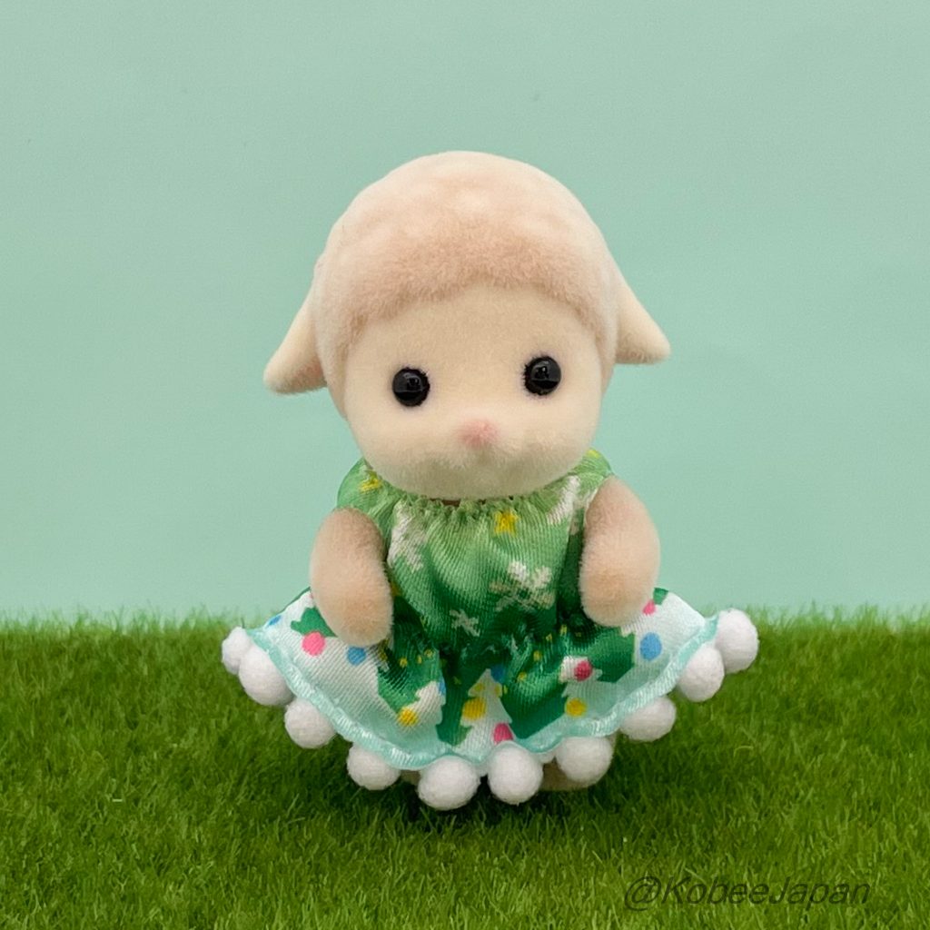 Sheep Baby Christmas Dress عائلات سيلفانيان كاليكو كريترز