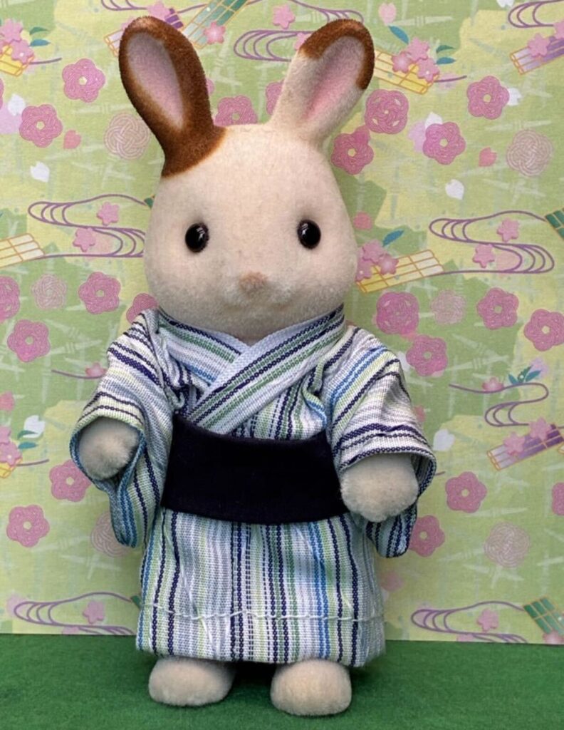 Blue Striped Kimono for Big Brother Handmade