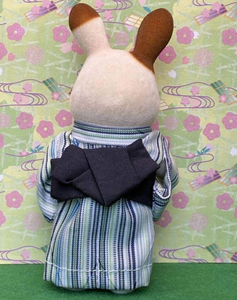 Blue Striped Kimono for Big Brother Handmade