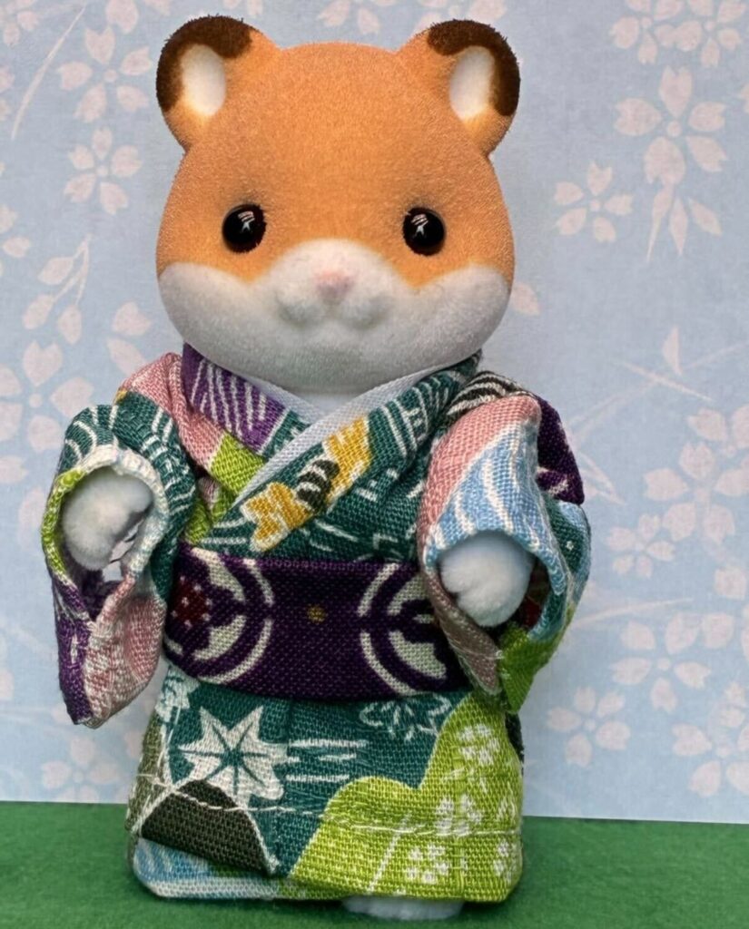 Green Kimono for Father Handmade