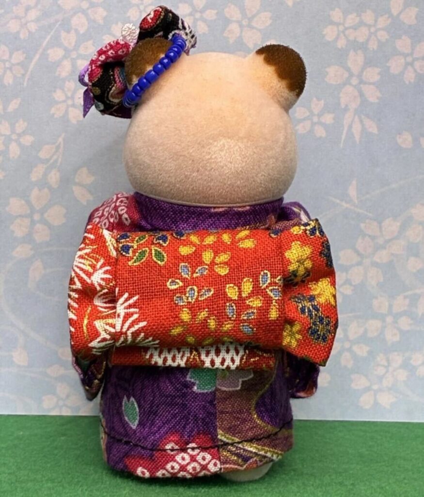 Purple Floral Kimono for Mother Handmade