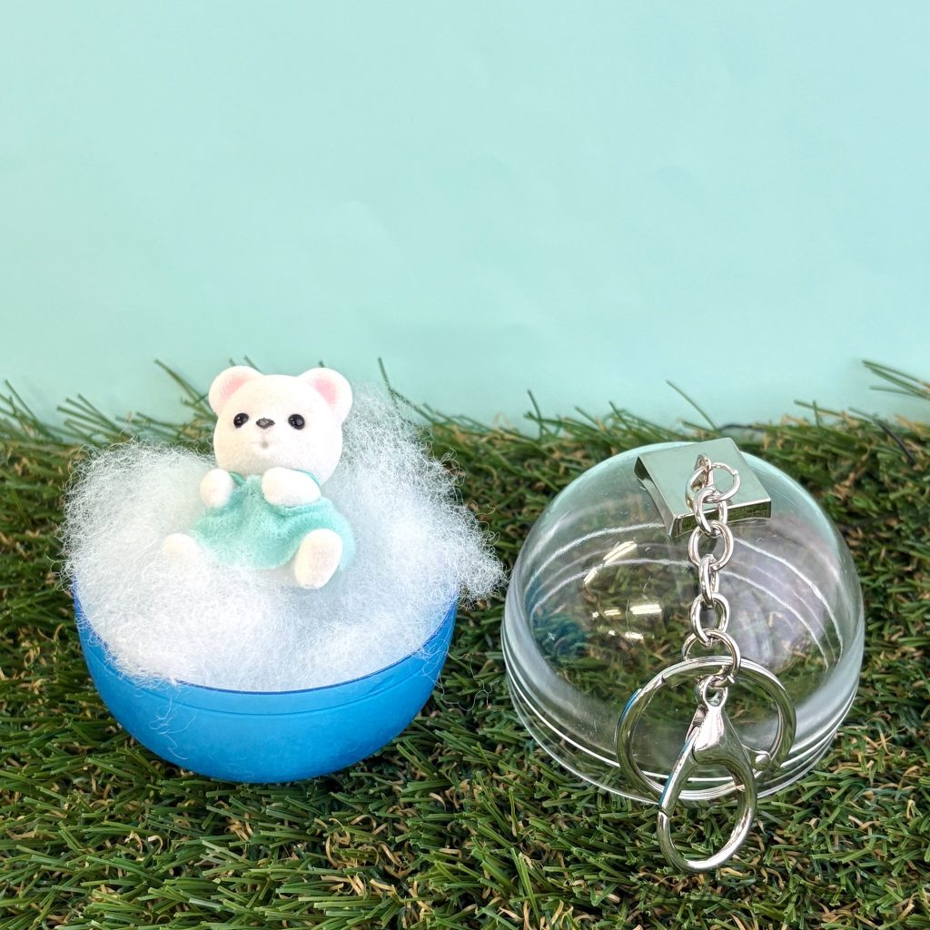 Capsule Keychain Portable Display Case Blue