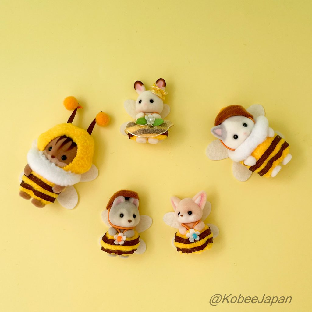 Honeybee Babies Set Latte Cat Squirrel Husky 2025 Sylvanian Families Calico Critters