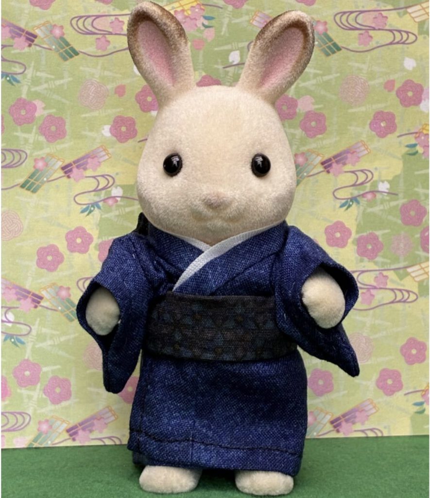 Navy Kimono for Father Handmade