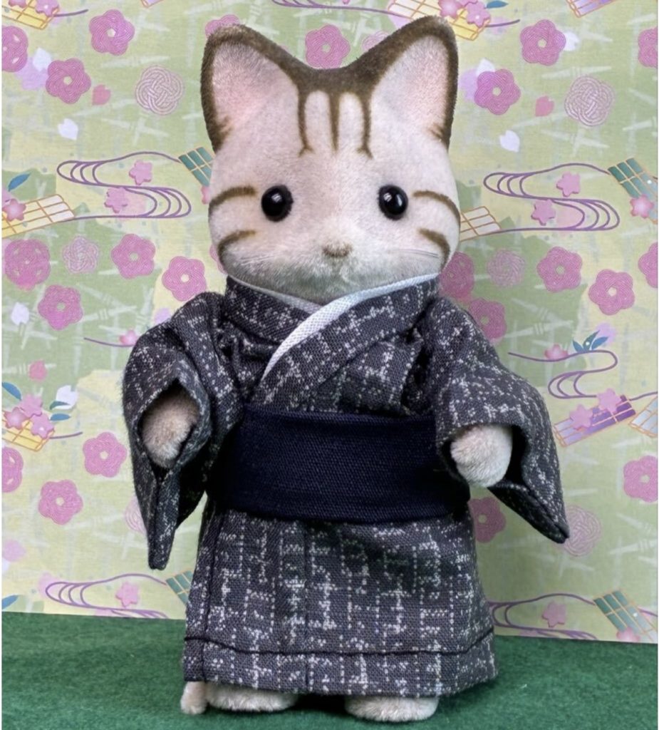 Kimono Gris pour Père Fait Main