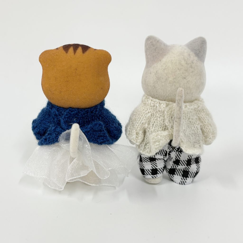 Knitted Cable Sweater Blue White Handmade