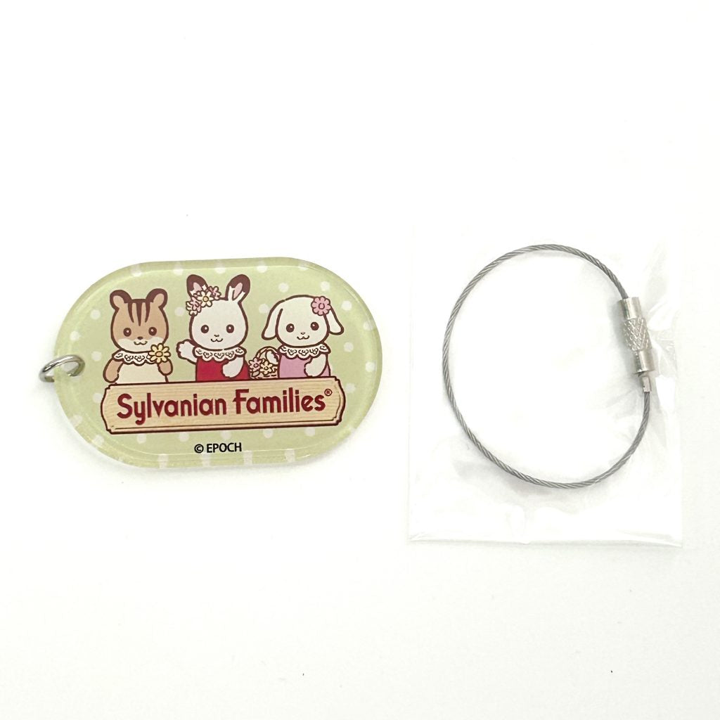 Key Chain Fit Tag Baby Trio Illustration 40th Anniversary Exhibition Sylvanian Families Calico Critters