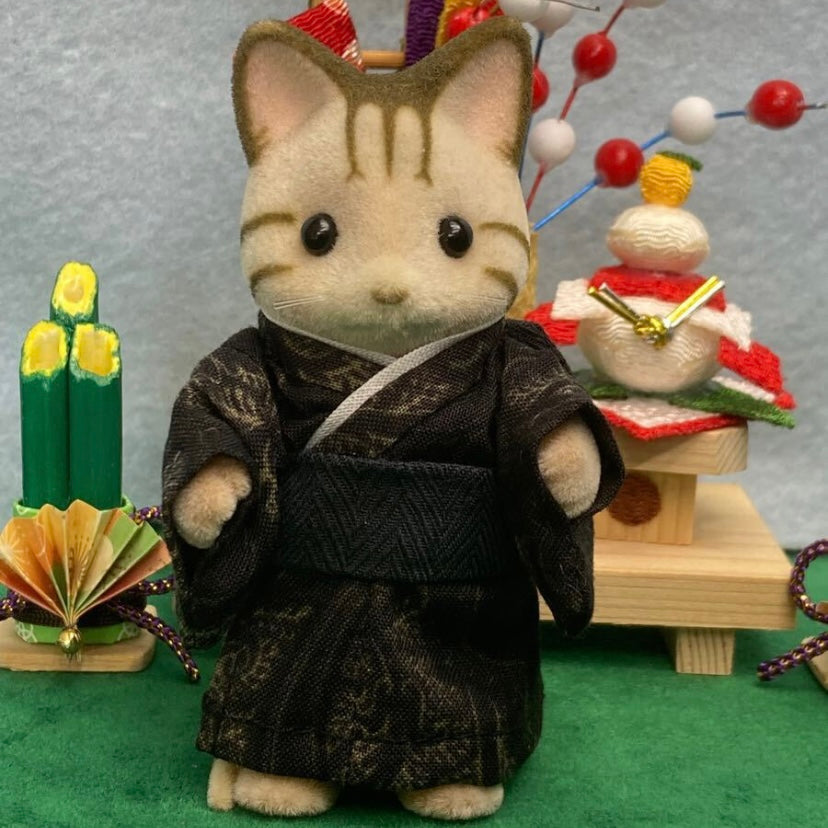 KIMONO NOIR FAIT MAIN POUR PÈRE Japon Ne s'applique pas