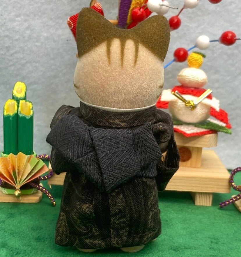 KIMONO NOIR FAIT MAIN POUR PÈRE Japon Ne s'applique pas