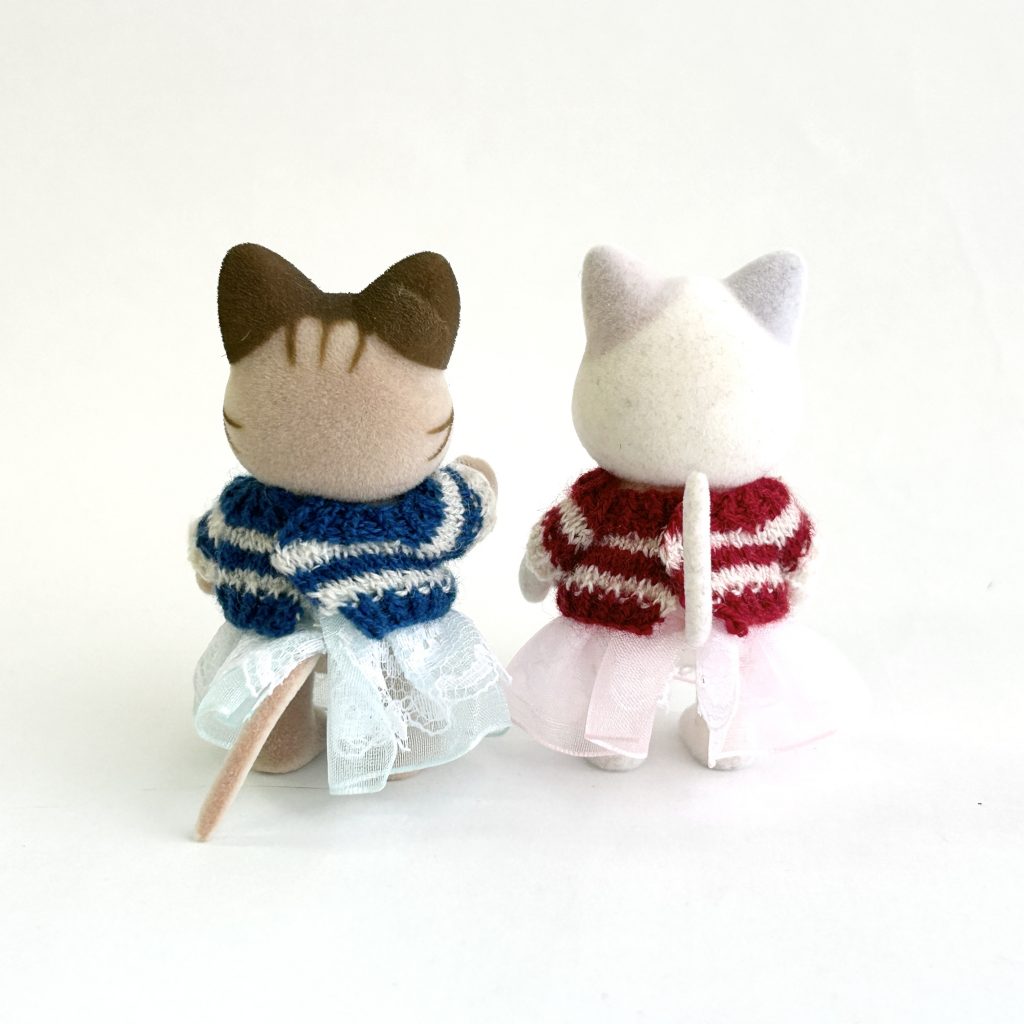 Striped Knit Top and Skirt Handmade