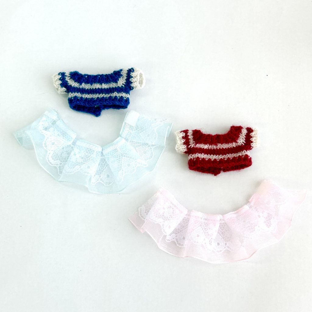 Striped Knit Top and Skirt Handmade