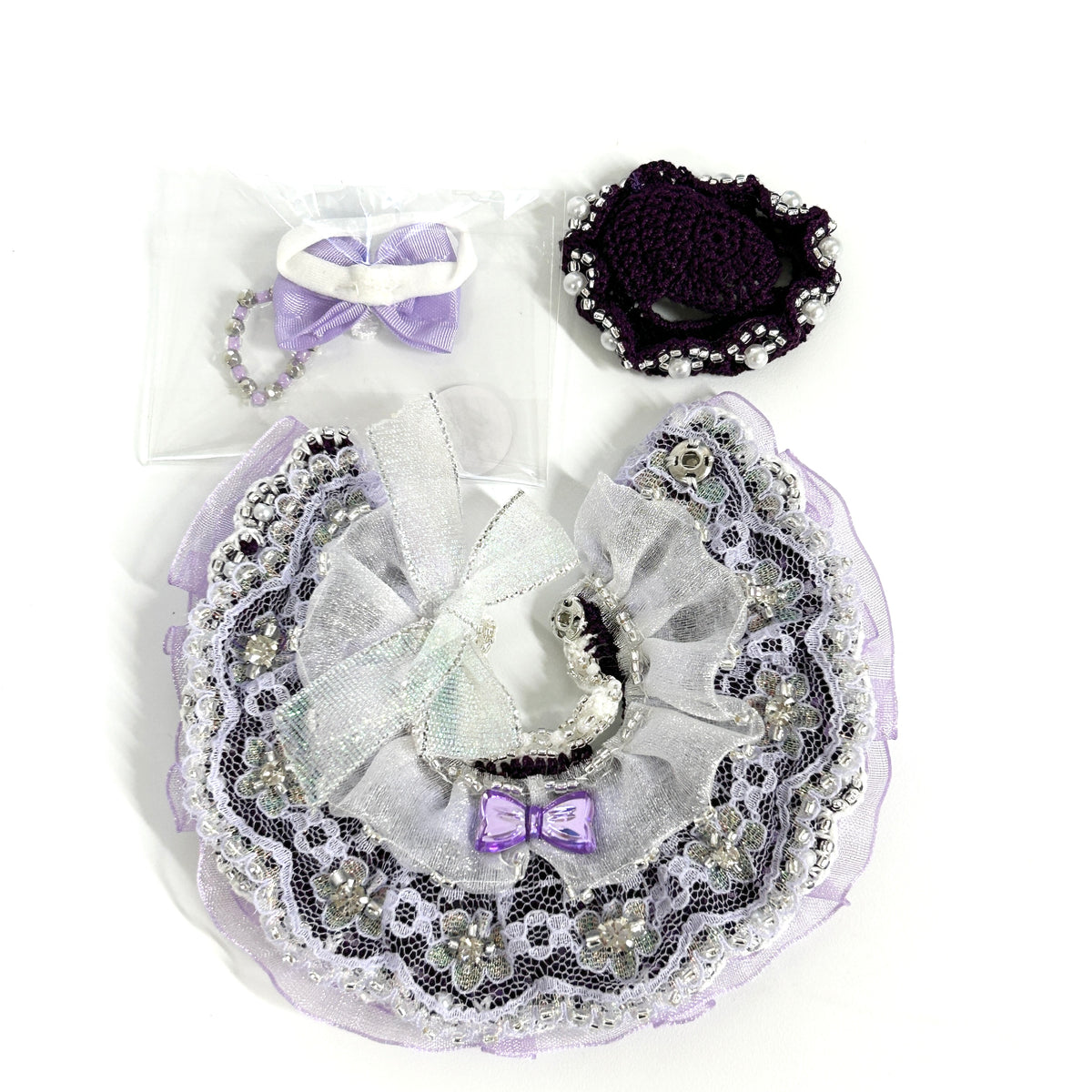 Purple Lace Tiered Dress Handmade