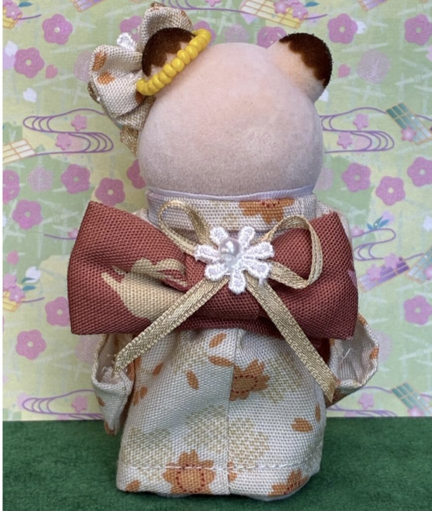 Kimono Orange Clair Fait Main Pour Mère