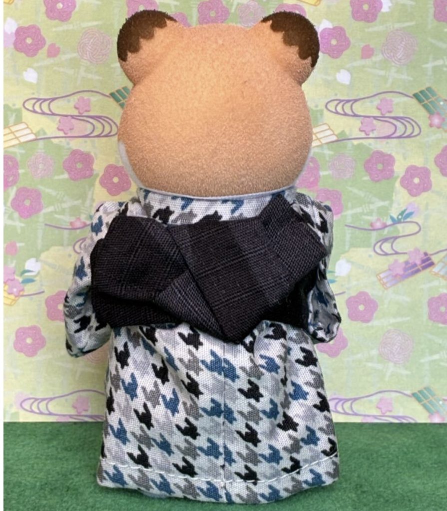 Blue Chidori Koshi Kimono for Father Handmade