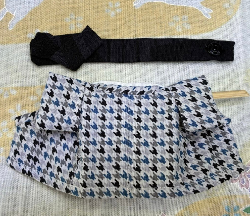 Bleu Chidori Koshi Kimono Pour Père Fait Main