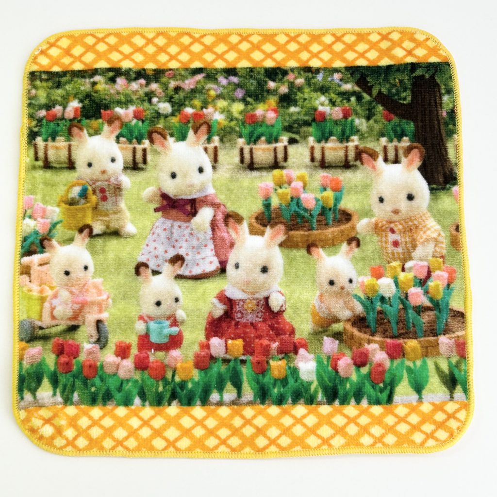 Mini Towel Handkerchief Orange 25X25cm 2014 Sylvanian Families Calico Critters