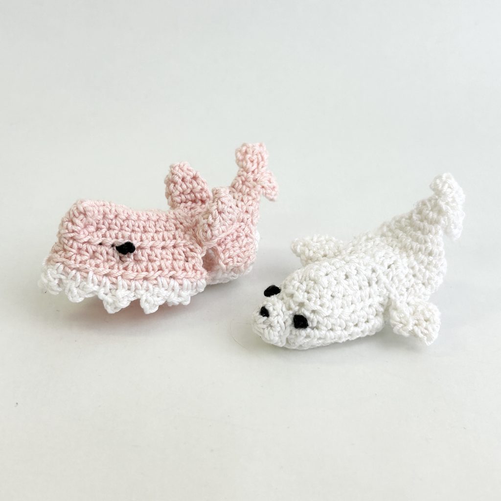 Crocheted Shark and Seal Costumes Handmade