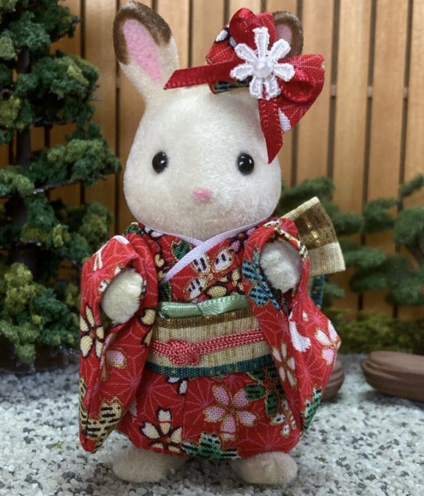 Red Komono for Mother Handmade